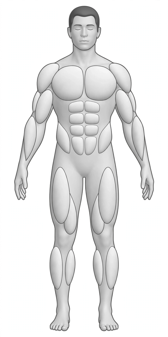 Mapa de recuperação muscular KORPUS